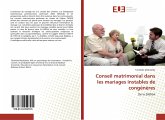 Conseil matrimonial dans les mariages instables de congénères