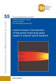 Lateral emission characteristics of high-power broad-area lasers subject to external optical feedback
