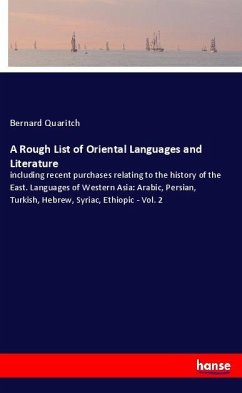 A Rough List of Oriental Languages and Literature - Quaritch, Bernard