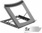 5x DIGITUS Mobiler Notebook Ständer Einstellpositionen Stahl