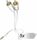 5x in-akustik Star Audio Kabel 3,5 mm Klinke - Cinch 0,75 m