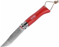 Opinel Taschenmesser No. 08 inkl. Kunstlederetui, rot