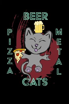 Cats Pizza Beer Metal - 6 X 9 Sketchbook - Mantablast