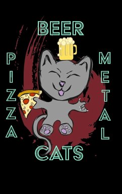 Cats Pizza Beer Metal - 6 X 9 Sketchbook - Mantablast