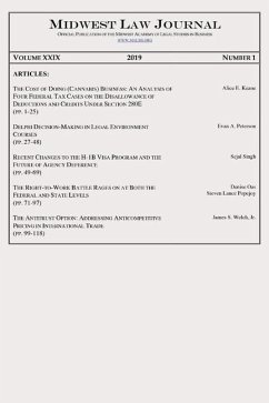 Midwest Law Journal: Volume XXIX, 2019, Number 1