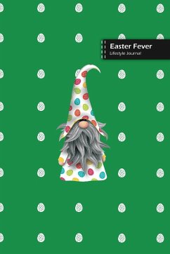 Easter Fever Lifestyle Journal, Blank Write-in Notebook, Dotted Lines, Wide Ruled, Size (A5) 6 x 9 In (Green) - Design