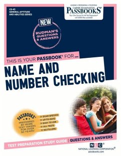 Name and Number Checking (Cs-43): Passbooks Study Guide Volume 43 - National Learning Corporation