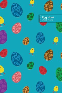 Egg Hunt Lifestyle Journal, Blank Write-in Notebook, Dotted Lines, Wide Ruled, Size (A5) 6 x 9 In (Royal Blue) - Design