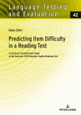 Predicting Item Difficulty in a Reading Test