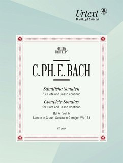 Cover Sämtliche Sonaten f. Flöte und Bc Band 6: G-dur Wq 133