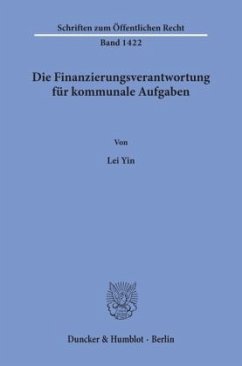 Cover Die Finanzierungsverantwortung für kommunale Aufgaben.