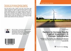 Factors to Increase Equity Capital Investment in Foreign Subsidiaries
