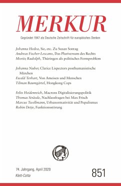 MERKUR Gegründet 1947 als Deutsche Zeitschrift für europäisches Denken - 2020-04