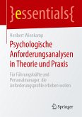 Psychologische Anforderungsanalysen in Theorie und Praxis