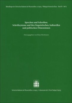 Cover Sprechen und Schreiben. Schriftsysteme und ihre linguistischen, kulturellen und politischen Dimensionen