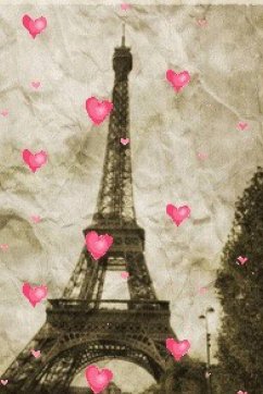 paris Eiffel Tower pink hearts Vintage creative blank page journal - Huhn, Michael