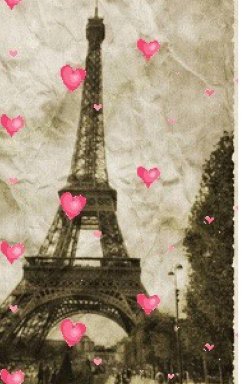 paris Eiffel Tower pink hearts Vintage creative blank page journal - Huhn, Michael