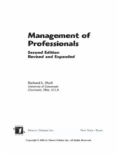 Management Of Professionals, Revised And Expanded (eBook, ePUB) - Shell, Richard