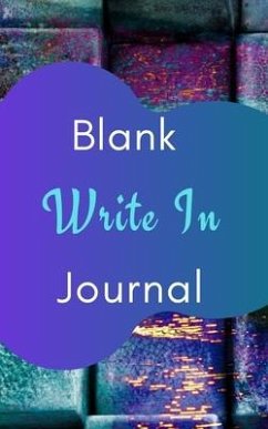 Blank Write In Journal (Purple Blue Abstract Art Cover) - Toqeph