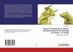 Impact of Monetary policy announcements on pricing of shares - A study - Darshini, Ravi