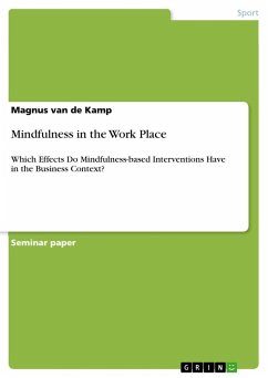 Mindfulness in the Work Place - van de Kamp, Magnus