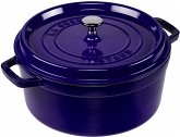 Staub La Cocotte 26cm rund dunkelblau, Gusseisen