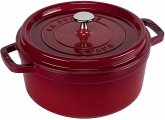 Staub La Cocotte 24cm rund, Kirsch-rot, Gusseisen Staub La Cocotte 24cm rund, Kirsch-rot, Gusseisen