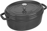 Staub La Cocotte 31cm oval Graphit-grau, Gusseisen