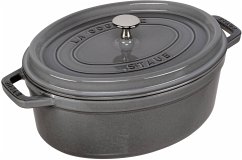 Staub La Cocotte 29cm oval Graphit-grau, Gusseisen