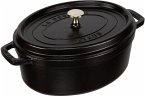 Staub La Cocotte 29cm oval, schwarz, Gusseisen