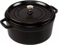 Staub La Cocotte 26cm rund, schwarz, Gusseisen