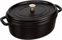 Cover Staub La Cocotte 31cm oval, schwarz, Gusseisen