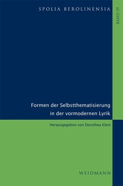 Formen der Selbstthematisierung in der vormodernen Lyrik (eBook, PDF)