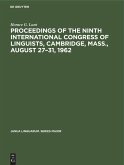 Proceedings of the Ninth International Congress of Linguists, Cambridge, Mass., August 27¿31, 1962