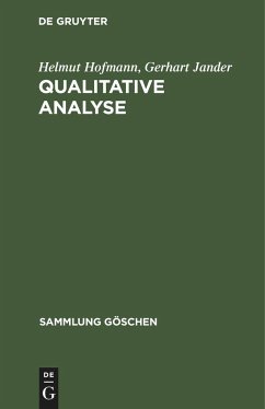 Qualitative Analyse - Hofmann, Helmut;Jander, Gerhart