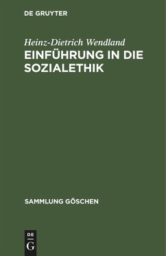 Einführung in die Sozialethik - Wendland, Heinz-Dietrich