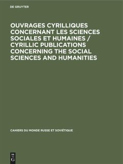Ouvrages cyrilliques concernant les sciences sociales et humaines / Cyrillic publications concerning the social sciences and humanities