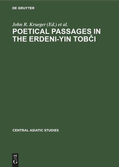 Poetical Passages in the Erdeni-Yin Tob¿i - Krueger, John R.