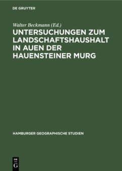 Cover Untersuchungen zum Landschaftshaushalt in Auen der Hauensteiner Murg