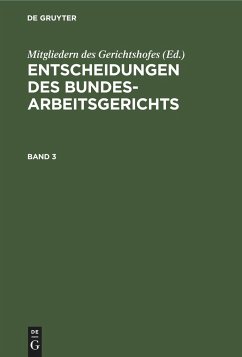 Entscheidungen des Bundesarbeitsgerichts. Band 3