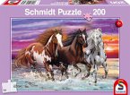 Schmidt 56356 - Wildes Pferde-Trio, Kinderpuzzle, Puzzle, 200 Teile