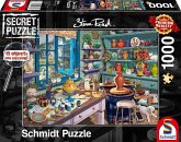 Schmidt 59656 - Steve Read, Künstler-Atelier, Secret-Puzzle, 1000 Teile