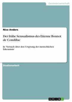Der frühe Sensualismus des Etienne Bonnot de Condillac