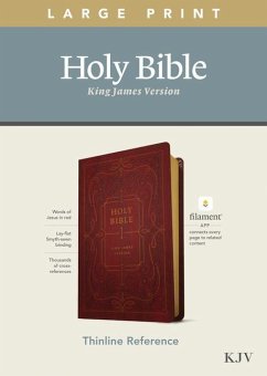 KJV Large Print Thinline Reference Bible, Filament Enabled Edition (Red Letter, Leatherlike, Burgundy)