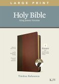 KJV Large Print Thinline Reference Bible, Filament Enabled Edition (Red Letter, Leatherlike, Brown/Mahogany, Indexed)