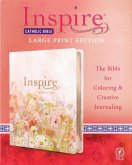 Inspire Catholic Bible NLT Large Print (Leatherlike, Pink Fields with Rose Gold)