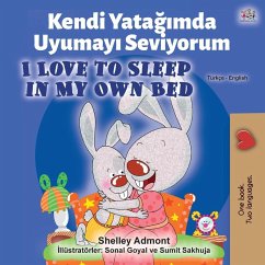 Cover I Love to Sleep in My Own Bed (Turkish English Bilingual Book)