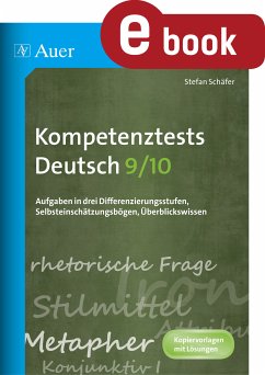 Kompetenztests Deutsch, Klasse 9/10 (eBook, PDF) - Schäfer, Stefan