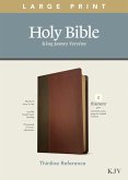 KJV Large Print Thinline Reference Bible, Filament Enabled Edition (Red Letter, Leatherlike, Brown/Mahogany)