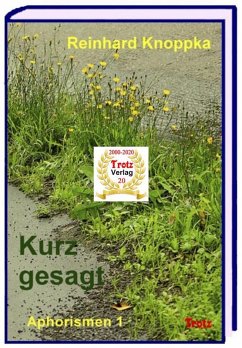 Cover kurz gesagt: Aphorismen 1 (eBook, ePUB)
